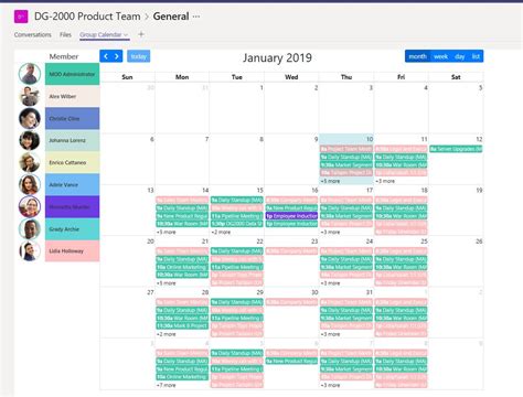 microsoft teams group calendar